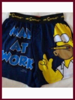 Boxer shorts The Simpsons mens new size S cotton waist (28-30") Briefly Stated